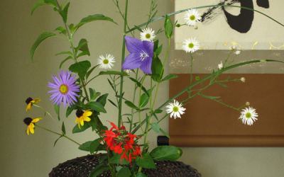 Arrange flowers as if they were growing wild in a field